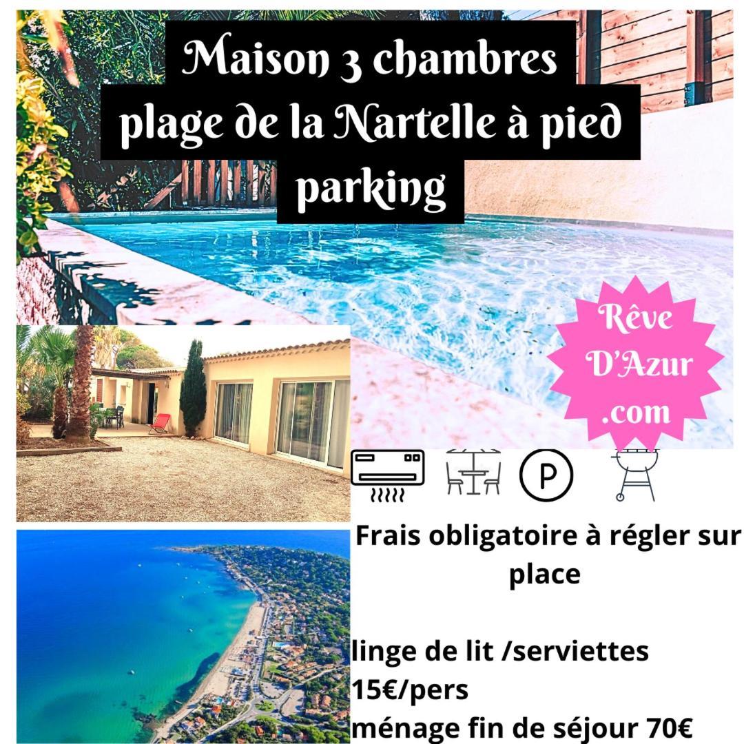 Maison Familiale Avec Piscine Privee, Plage A Pied, Frais Obligatoires A Regler A L'Arrivee, Linge 15E Par Pers & Menage 70E Par Sejour Voir Profil Mandatory Fees In Cash To Be Paid On Arrival Linen 15E Per Person 70E Housekeeping Per Stay Sainte-Maxime Exterior foto